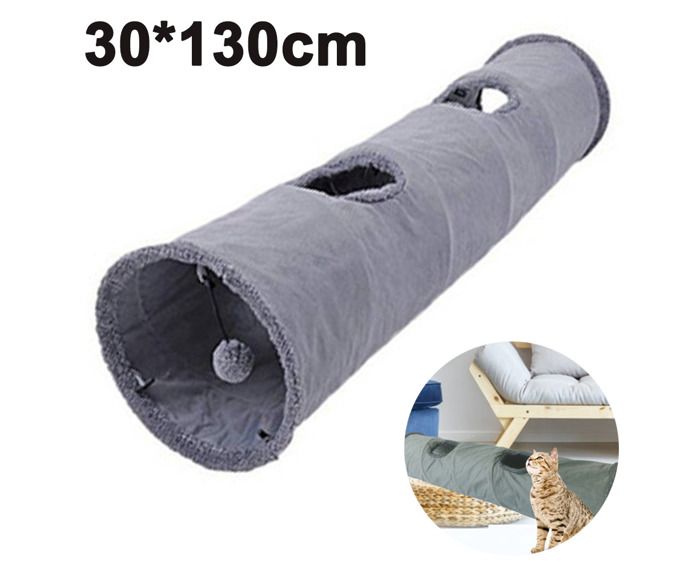 Meilleurs prix pour Tunnel pliable pour chat, tunnel de jeu en daim durable avec balle et trou, pour chats, R