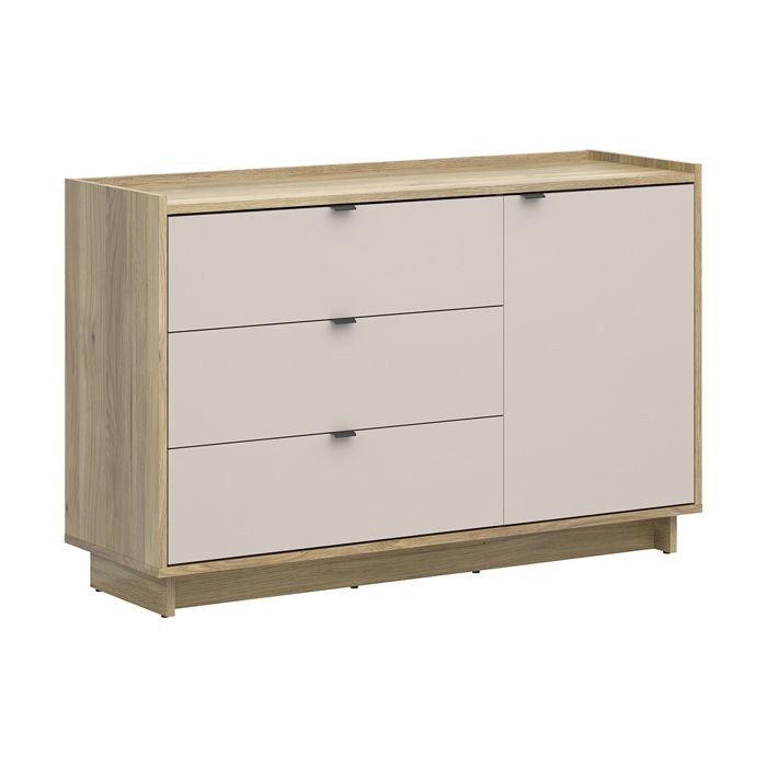 Commode 1 porte 3 tiroirs Petits-meubles - Donna - 134 x 42 x 86cm - Cachemire Commode 1 porte 3 tiroirs Petits-meubles - Donna - 134 x 42 x 86cm - Cachemire