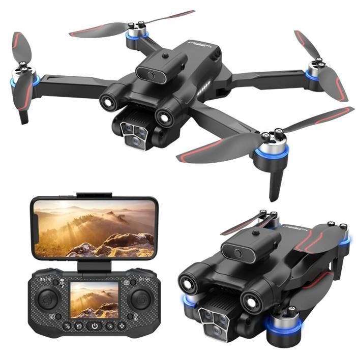 Drone transmission dimages 5G double caméra zoom 50x positionnement par flux optique évitement dobstacles à 360° noir
