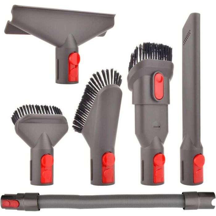 Buse Brosse Accessoires Kit avec Tuyau Extensible pour Dyson V7 V8 V10 V10 V11 pour Maison et Voiture (6 en 1) HGxijG