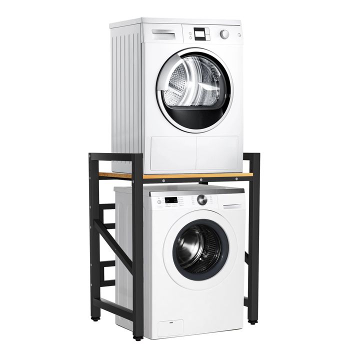 Meuble Machine à Laver et Seche Linge Superposition Lave Linge Seche Linge Meuble Machine à Laver 3 Réglable en Hauteur73x63x101