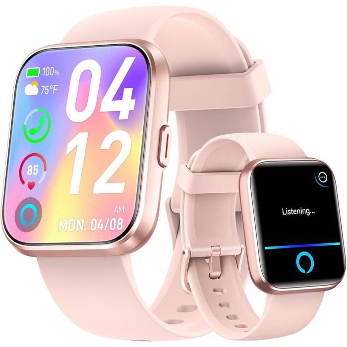 Montre Connectée Femme Avec Appel Bluetooth 5.3 Alexa Intégrée 1 8 Montre Smartwatch Moniteur Fréquence Cardiaque/Sommeil/[YS963]