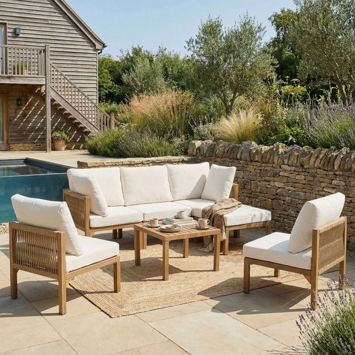 Ensemble de salle à manger de jardin mobilier de jardin canapé dangle lit de jardin inclinable table à manger canapé modulable