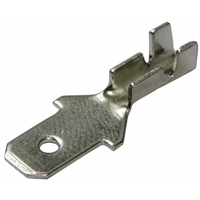 AERZETIX 100x Cosses /électriques m/âle Plate 6.3mm 0.8mm 0.5-1.5mm2