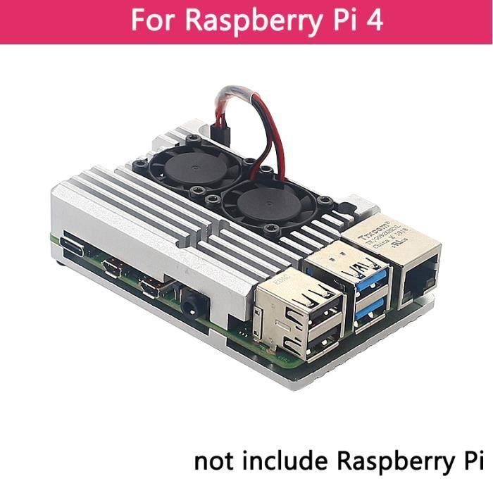 5 for 4b Silver - Raspberry Pi 4 Modèle B 3b + 3b, Boîtier En Aluminium ...