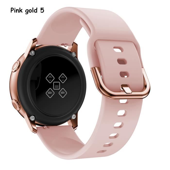 Galaxy watch 3 41mm Or rose 5 Bracelet Pour Samsung Galaxy Watch 4 4 Classic 3 Gear S3 En Silicone A Cdiscount Telephonie