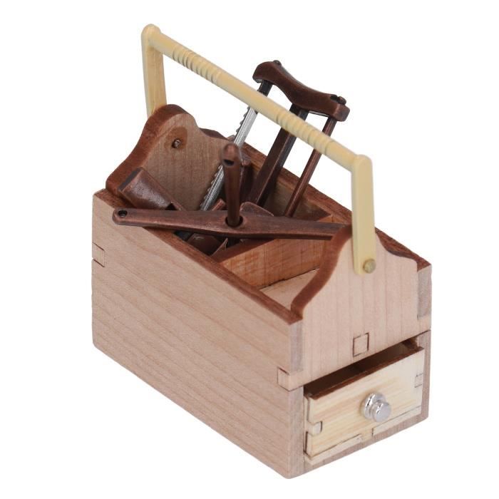 Fyydes 1:12 Maison de Poupée Miniature Ensemble de Seau à Vadrouille Accessoire Meuble Jouet de Nettoyage, Meubles de Maison de Poupée, Jouet de Vadrouille pour Maison de Poupée