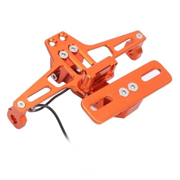 Support De Plaque D'immatriculation Universel Pour Moto - Aussi Support Feu Arrière, Réglable | Pour VTT, Dirt Bike, Moto Cross