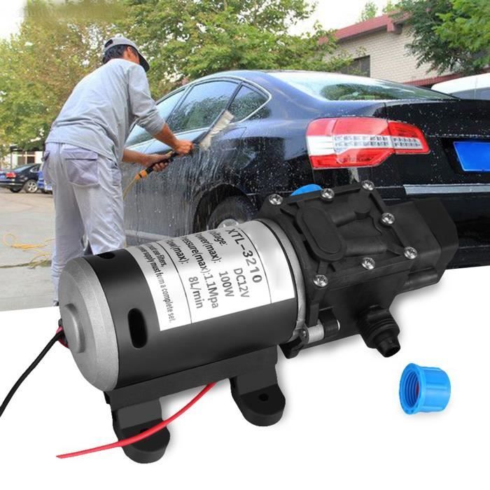 Pompe à eau à membrane - Pompe à eau auto-amorçante à diaphragme - Haute pression 12V DC 100W 8L/Min 160Psi