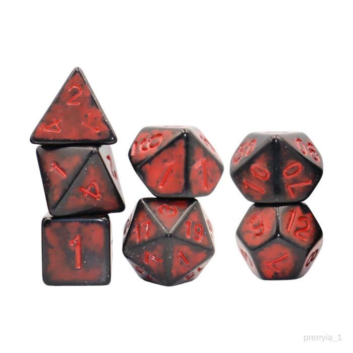 Dés polyédriques creux 7 pièces - ATYHAO - Motif pieuvre - Accessoires Dés polyédriques creux 7 pièces - ATYHAO - Motif pieuvre - Accessoires