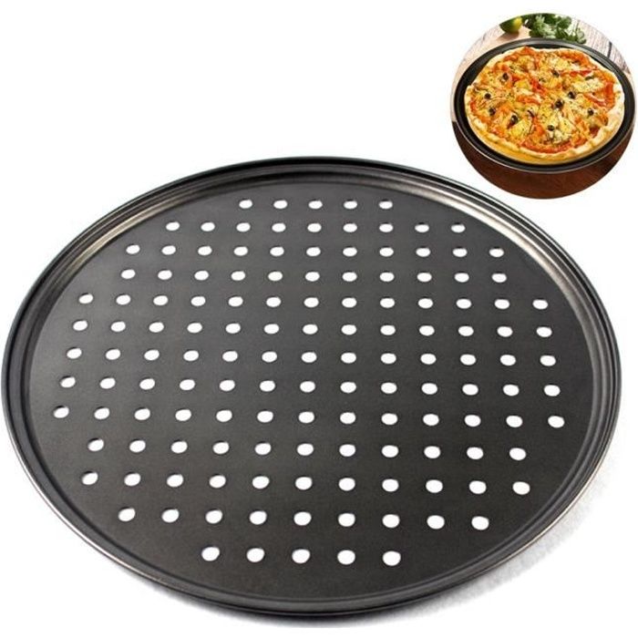 Plat à Pizza Et Frites Créalys – 32 Cm, Anti-adhésif, Cuisson Homogène, Gaz/elec