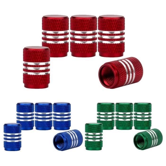 2 x Vert Clair Bouchons de valve alu hexagonal avec joint pour voitures vélo moto
