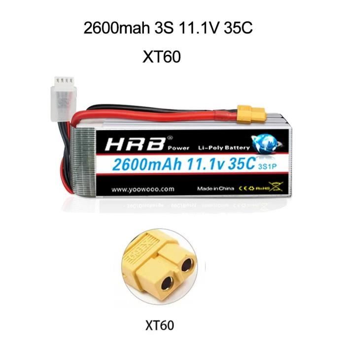 3S 2600mAh 35c XT60 - HRB-Batterie Lipo RC, Pièces RC - Cdiscount