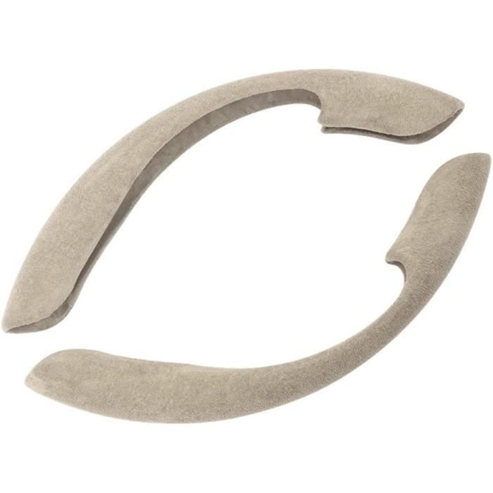 A ABSOPRO Housse Volant Voiture DIY 38 Cm Daim Noir Coutures Noires – Cuir Suédé Confortable Et Élégant