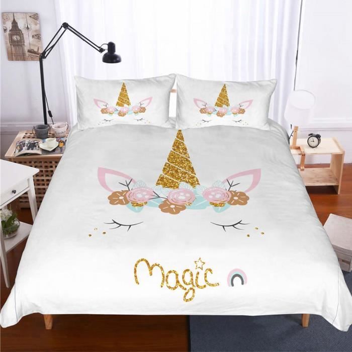 Housse de couette 2 personnes licorne Clearance