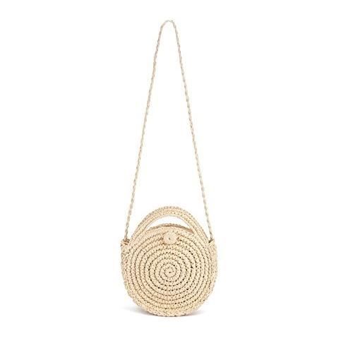 sac a main rond en paille