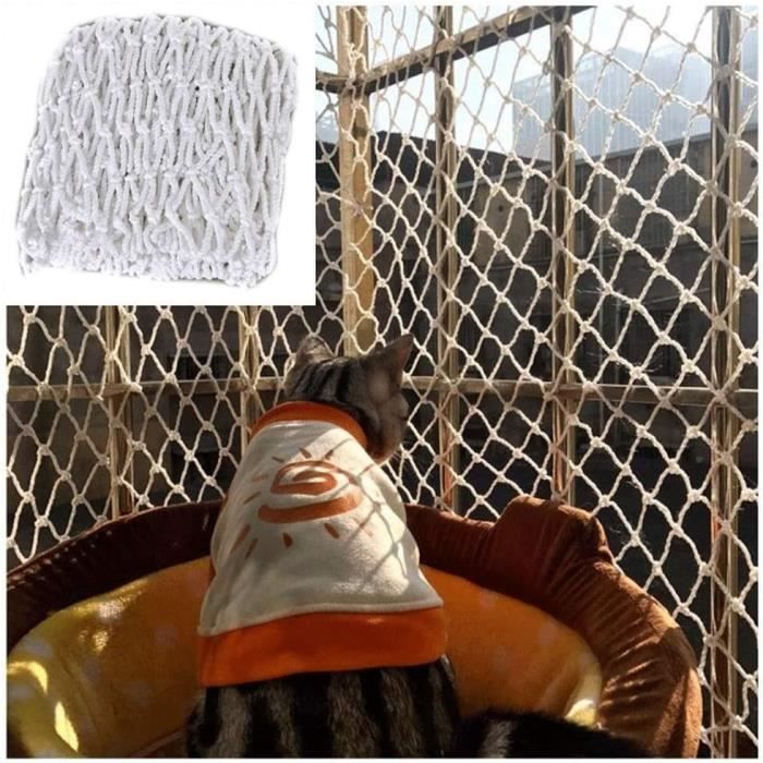 Filet De Sécurité Pour Balcon Et Escalier - 1,5 X 3 M - En Polyester Résistant - Pour Enfants, Chats Ou Décoration