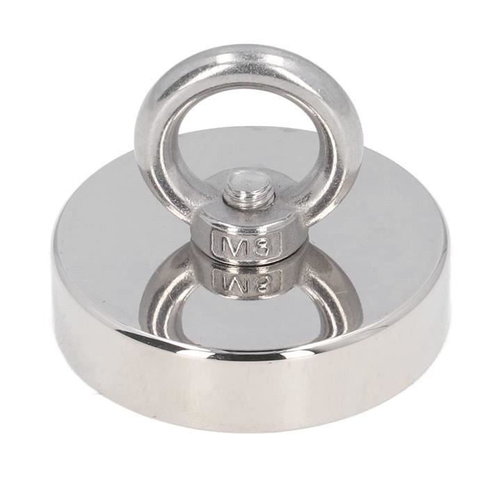 Neosmuk Aimant De Pêche Puissant 120kg - 5,1 Cm Diamètre CNC Pour Récupération Lac Rivière