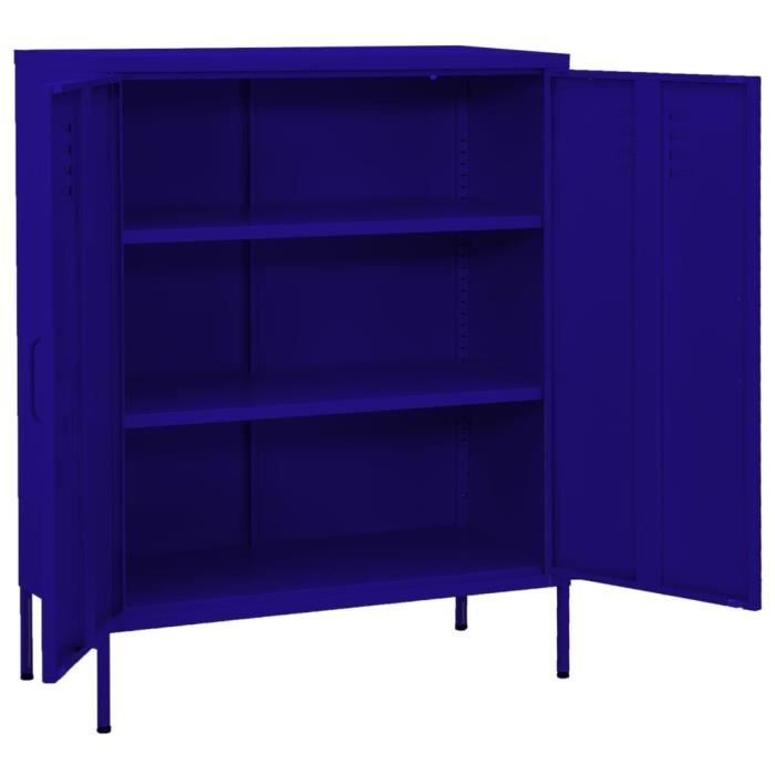 Haute qualité - Armoire de rangement Bleu marine 80x35x1015 cm Acier FR3945