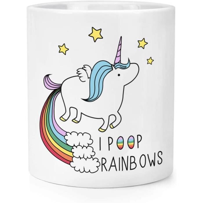 Licorne I Poop Rainbows Maquillage Brosse Crayon Pot - Cdiscount Beaux ...