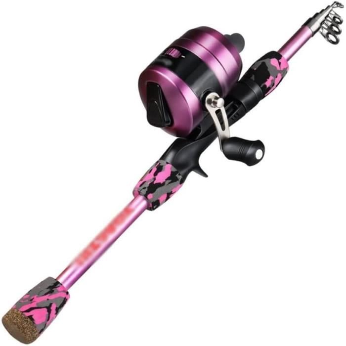 Mini Canne à Pêche Télescopique Portable Compacte Avec