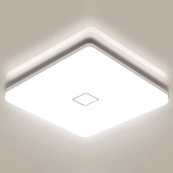 Kambo LED Plafonnier 18W 1800LM LED Lampe de Plafond Moderne Rond Blanc Froid 6000K Ø30*10CM Chambre la Vuisine le Salon le Balcon et le Couloir
