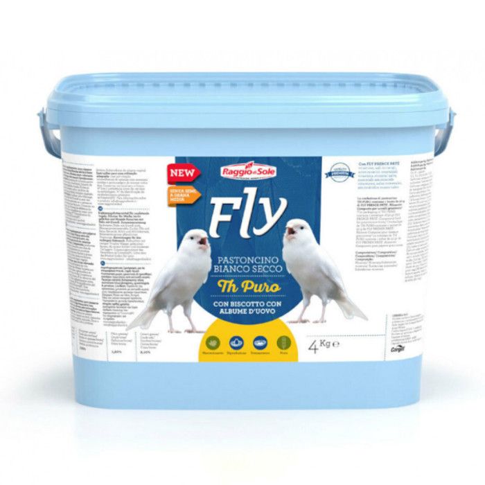 Pâtée pour oiseaux sèche blanche pour canaris - Raggio Di Sole - Fly TH Puro - 4kg
