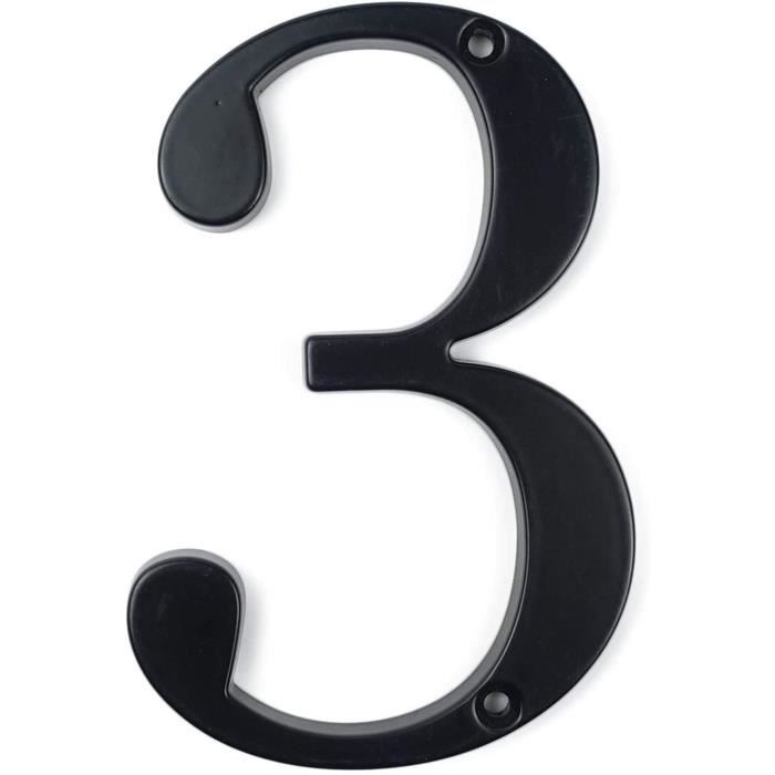 NuméRo Maison Noir 4 "101mm Numéro De Maison Moderne For Adresse De La Porte Numéro De La Maison Numéro De La Maison Numéro De Zinc Alliage Big Boîte Aux Lettres Signe