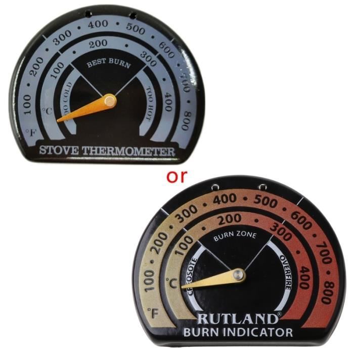 Thermomètres Magnétiques Pour Cheminée/Poêle - Lot De 2 - Plage 0-500°C Et 100-900°F - Surveillance Température