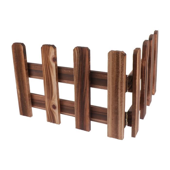 Clôture De Jardin Miniature En Bois – 90x5 Cm, Avec Lumières LED – Décoration Maison De Poupée, Noël, Féerique