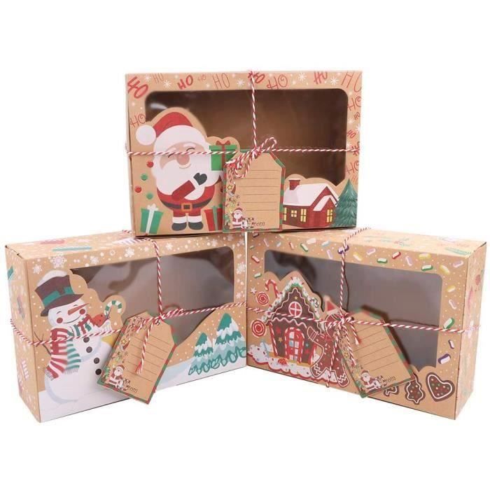 Lot De 16 Boîtes à Biscuits Et 72 Sacs Cellophane De Noël – Emballages Cadeaux Goodies
