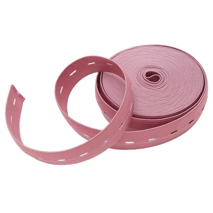 Bande élastique Couture 25 Mm - 2 Rouleaux De 12 M (noir Et Blanc) - En Polyester/latex, Extensible à 230% - Pour Vêtements, DIY, Artisanat