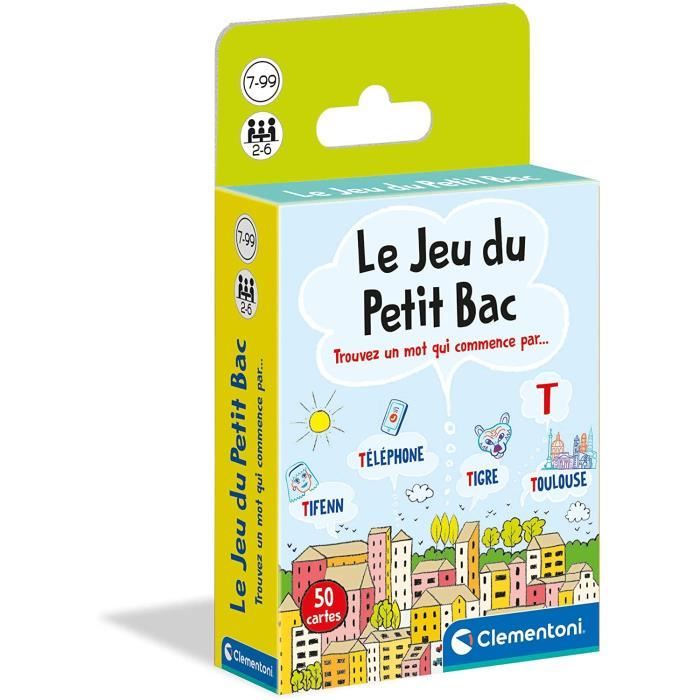 Clementoni Petit bac Cartes Enfants-Jeu educatif-fabrique en Italie, 7 Ans  et Plus, 52540 - Cdiscount Jeux - Jouets