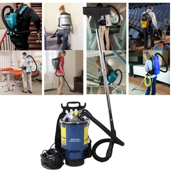 Dilwe Aspirateur sac à dos Aspirateur à dos commercial Aspirateur portable léger et kit de tête