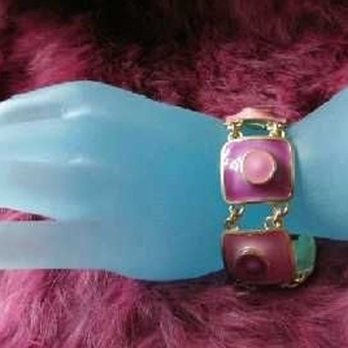 bracelet créateur "pop art" rose