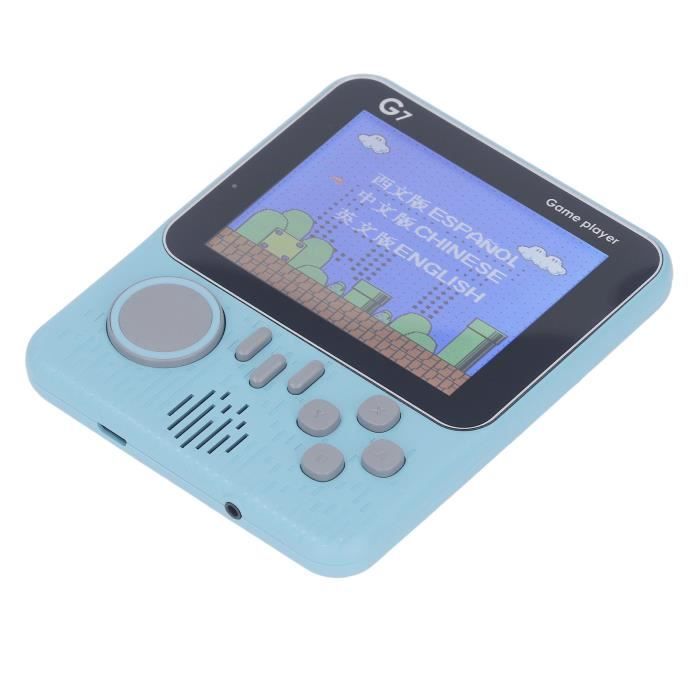 ZHISHAN Console de jeu portable pour enfants - 218 jeux vidéo électroniques classiques rétro - 2,5 - LCD 3,5 mm - Prise casque rechargeable - Arcade (bleu