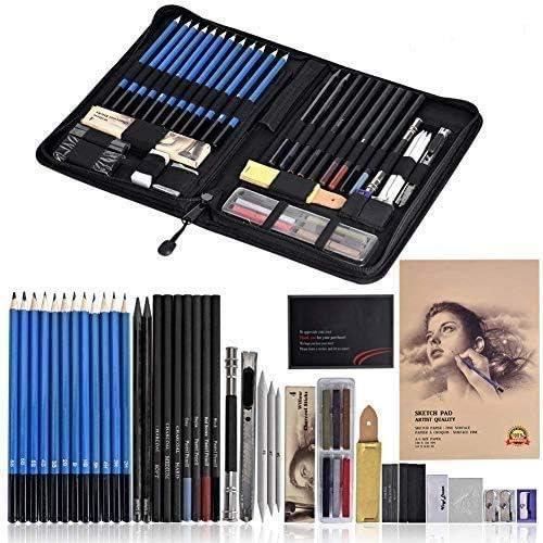 Set 9 Pièces Estompeurs Dessin – Double Extrémité, Papier Roulé, Gomme Mie De Pain | Pour Fusain, Pastel, Croquis, Artistes Débutants Et Pro