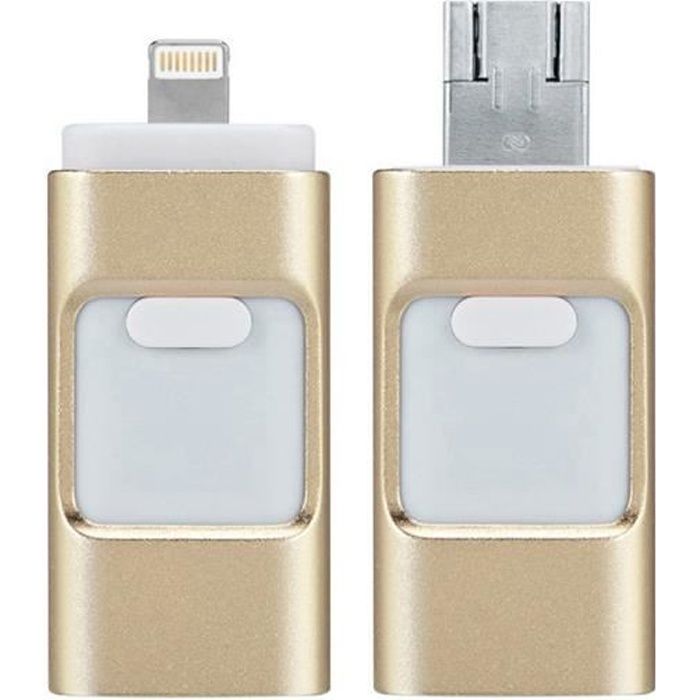 3 en 1 32GO Clé USB lecteur de mémoire pour iPhone IPad PC