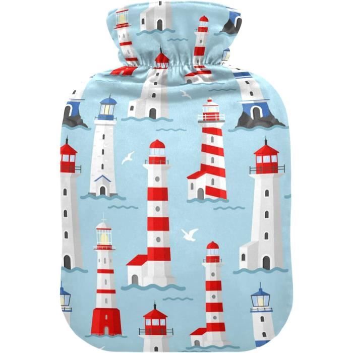 Bouillotte Requin Avec Housse En Peluche - Capacité 1 Litre, PVC Sûr - Pour Enfants Et Adultes, Idéal Pour L'hiver