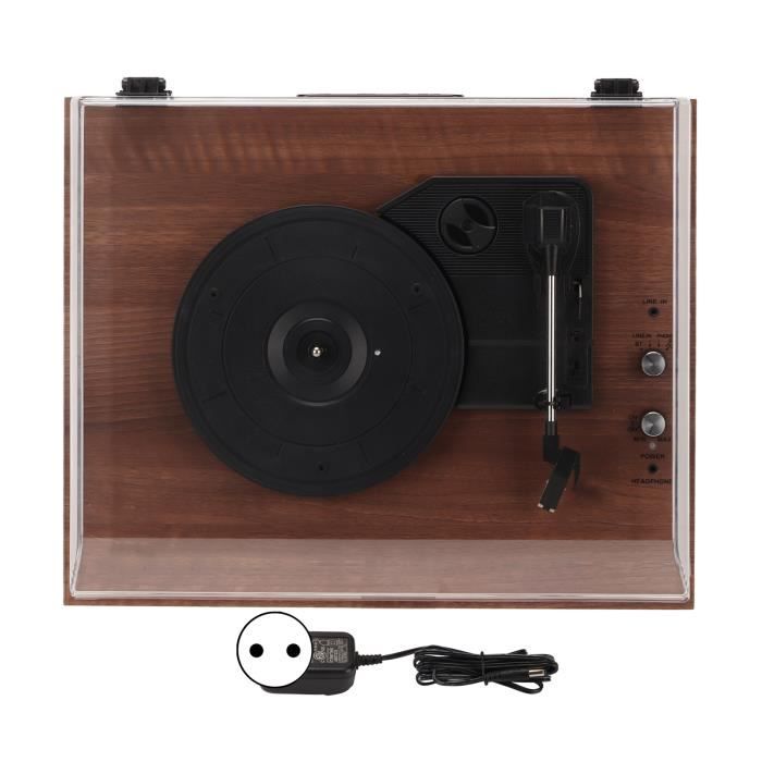 Tourne-disque Multifonction Avec Veilleuse Et Horloge | Bluetooth, Radio, Lecteur Carte SD | Design Rétro Vert - 10
