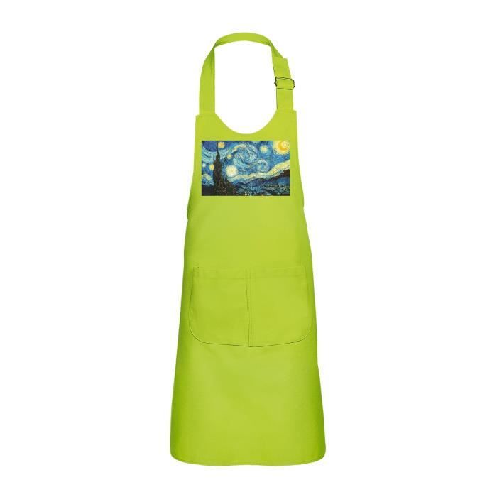 Tablier Enfant Cuisine/Peinture - Coton, Poches, Réglable, Motif Fraise, 3-8 Ans