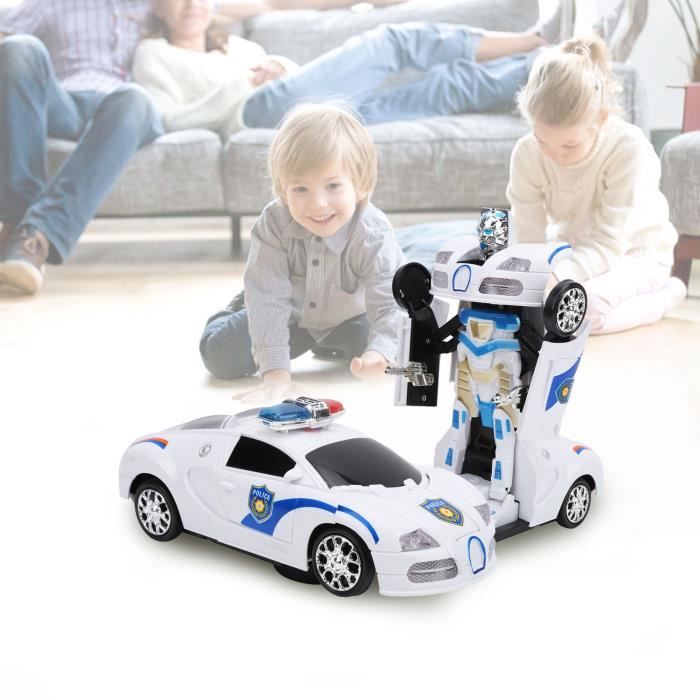 Voiture transformable Voiture de Course ??lectrique RC 2 en 1 Enfants Jouet de Robot de V?�hicule 