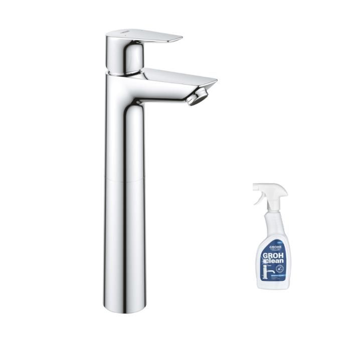 Grohe Mitigeur vasque Quickfix StartEdge avec bonde taille XL + nettoyant GrohClean