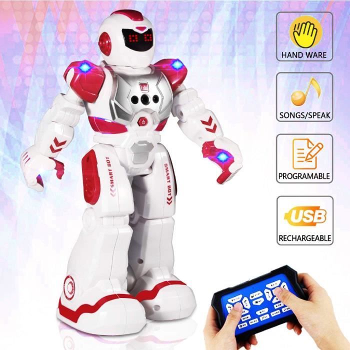 gestes sensoriels expression orale Robot télécommandé Top Race pour enfants danse jouets de contrôle infrarouges; Chant rouge ou bleu rouge Robots RC avec lumières LED gestes sensoriels expression orale Robot télécommandé Top Race pour enfants danse jouets de contrôle infrarouges; Chant rouge ou bleu rouge Robots RC avec lumières LED