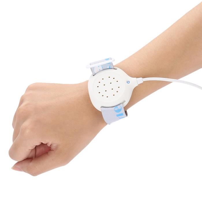 Alarme Énurésie Nocturne Sans Fil Pour Enfants - Détecteur D'Urine Avec Vibreur, Son Et Veilleuse UV - Portée 10m - Rechargeable Type-C