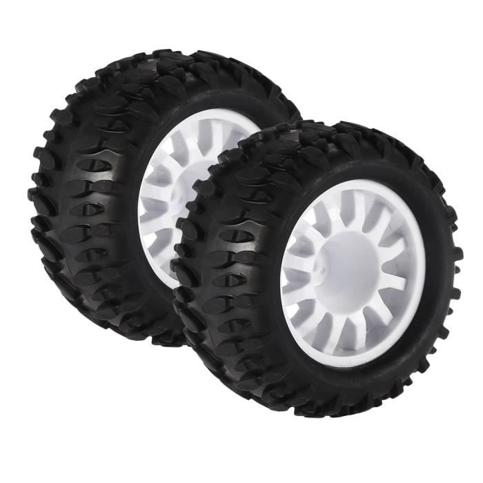 Lot 4 Pneus RC 1/10 Avec Moyeu - Caoutchouc Étoile Adhérence Élevée - Compatible HSP, Traxxas, Redcat, HPI
