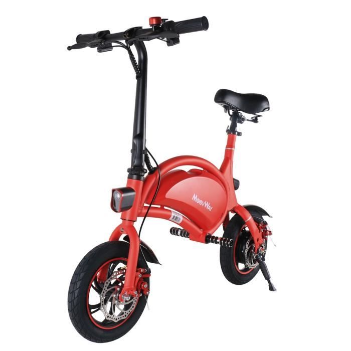 Draisienne lectrique pliable MoovWay Rouge Cdiscount Auto