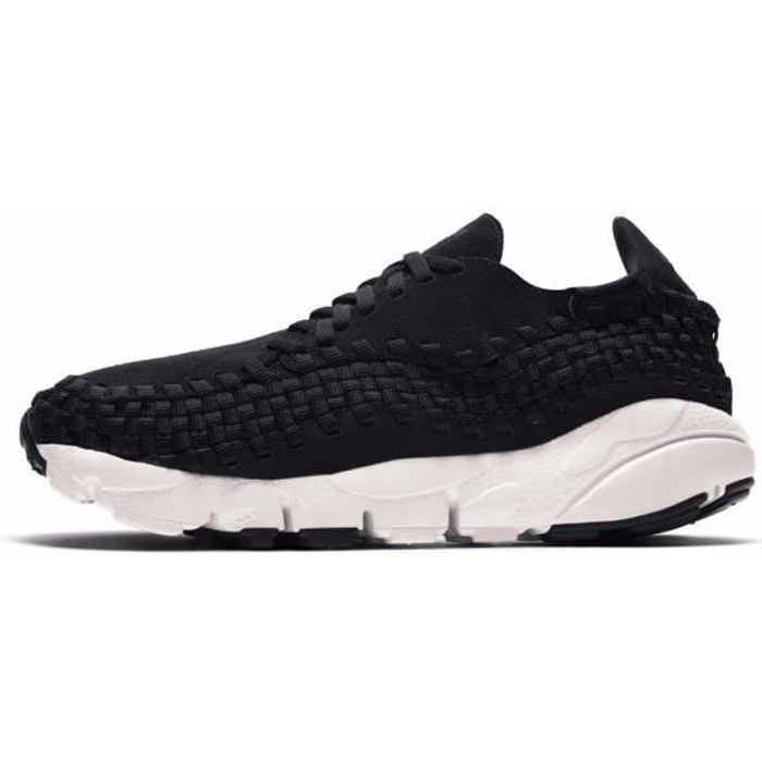 Basket Nike Air Footscape Woven NIKE Femme Cuir Noir Lacets Noir Cdiscount Chaussures