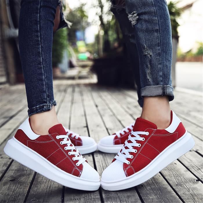 ESPADRILLE homme chaussures Moccasins Durable 2018 Antidérapant De Couleur Nouvelle Sneakers tendance Rouge - Cdiscount Chaussures