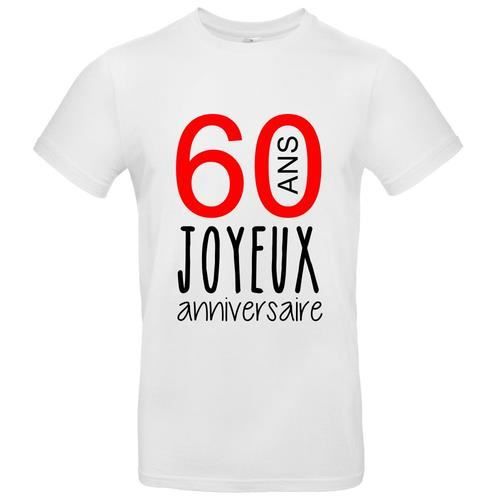 Tee shirt anniversaire 60 ans homme sales
